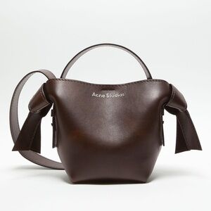 Acne Dark Brown Leather Mini Bag